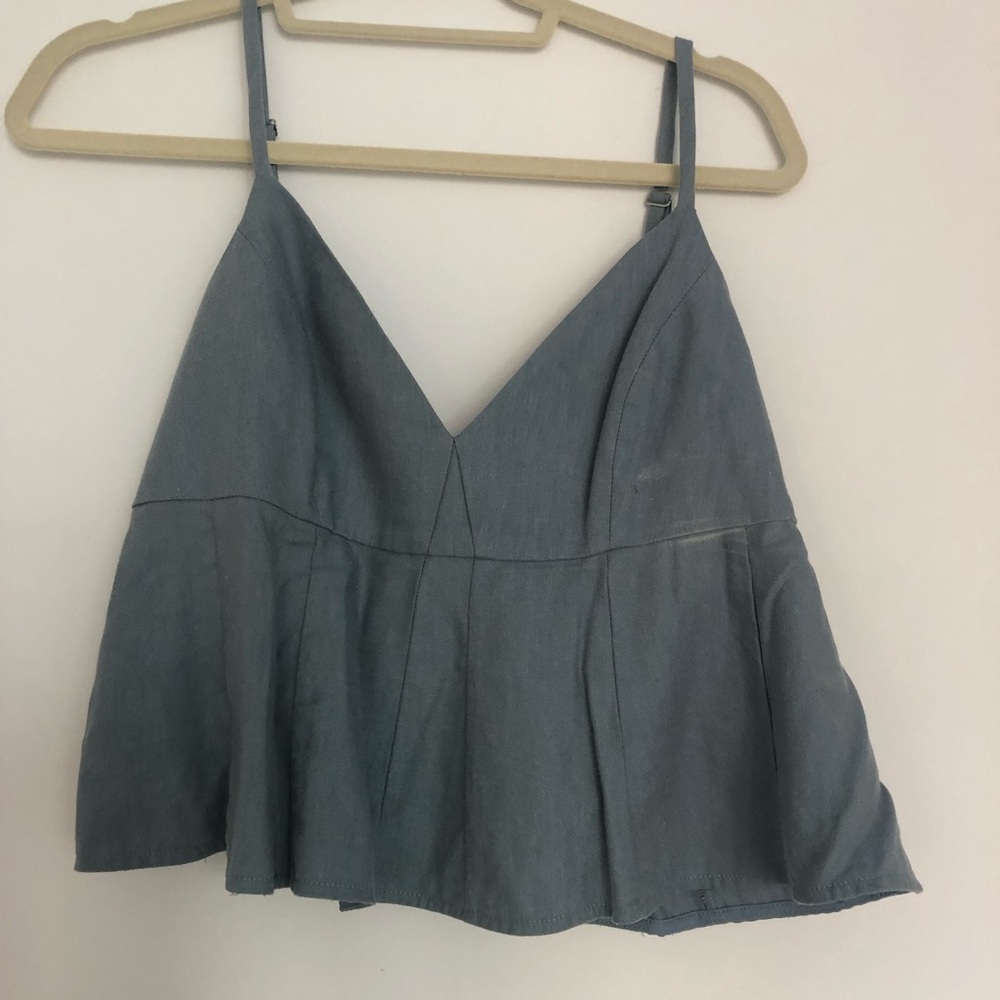 Size small BCBG rustic blue crop top